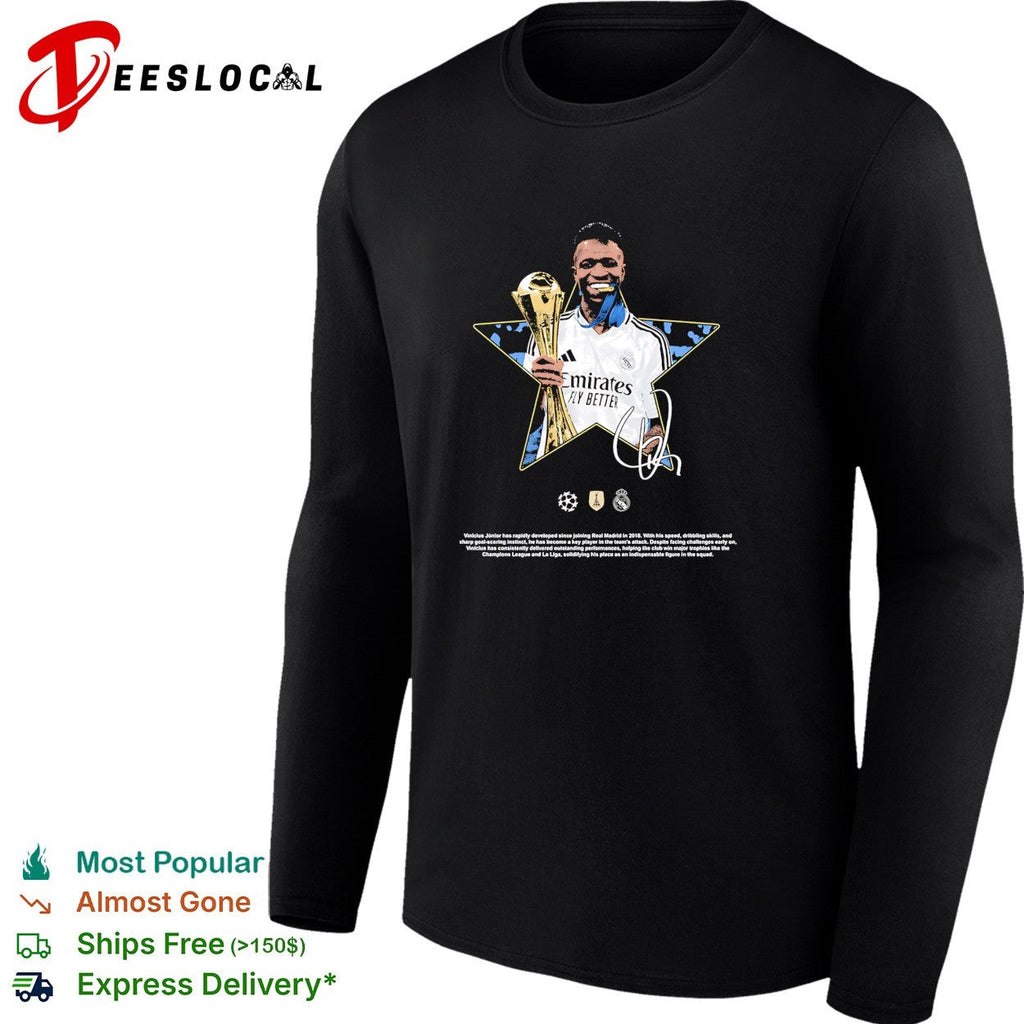 Vinicius Junior Real Madrid signature shirt Unisex