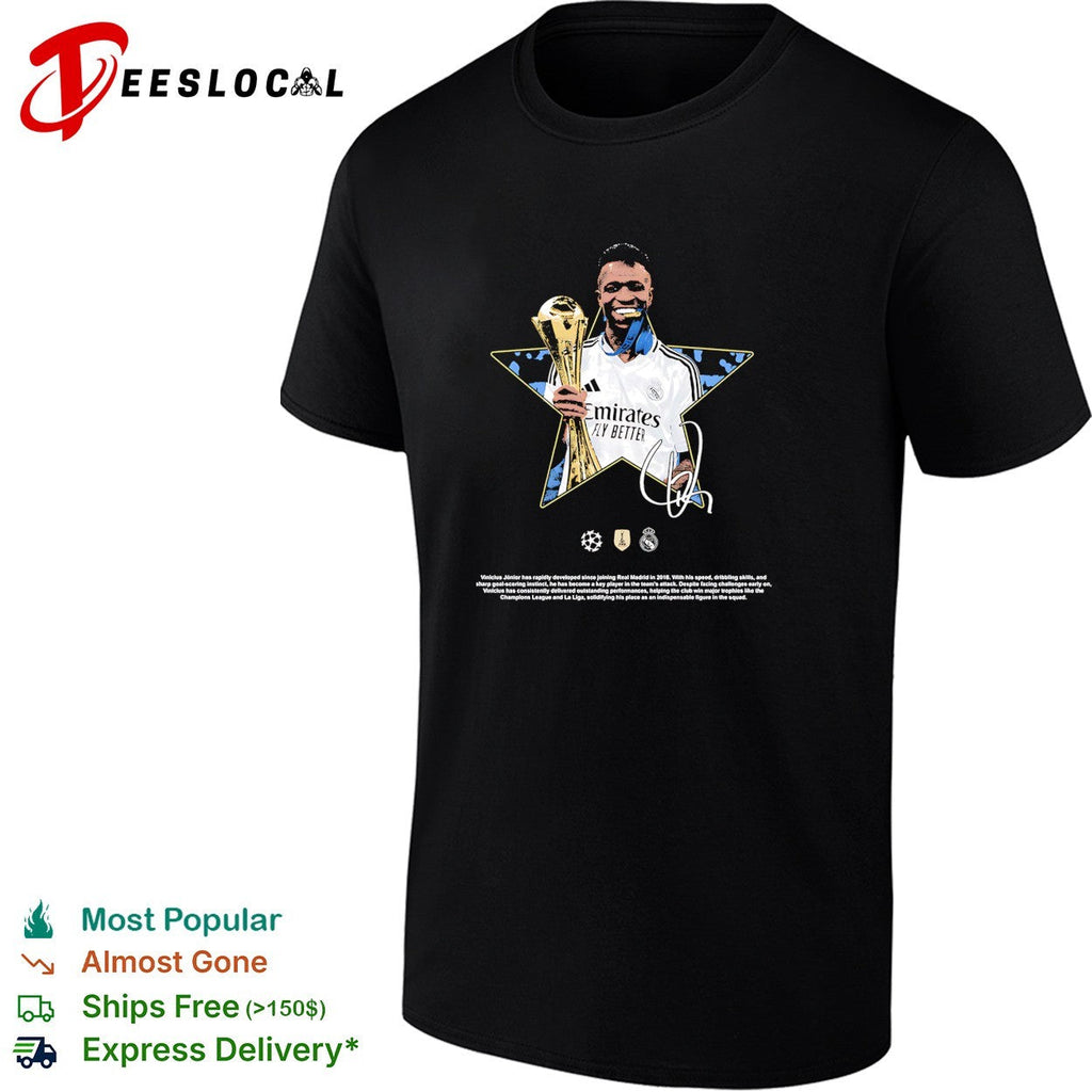 Vinicius Junior Real Madrid signature shirt Unisex