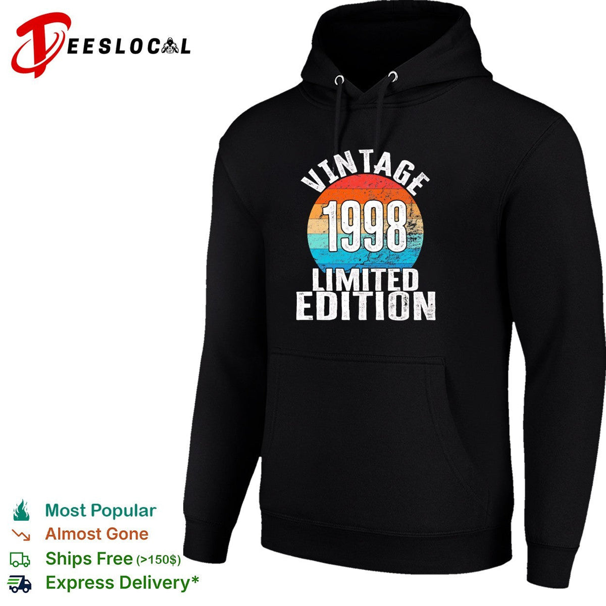 Vintage 1998 limited edition birthday shirt Unisex