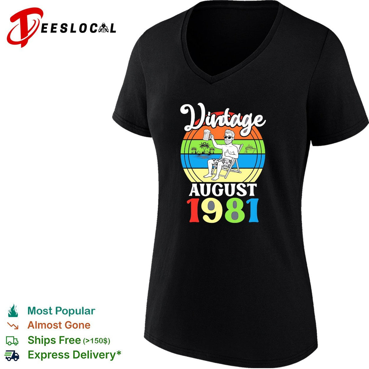 Vintage August 1981 shirt Unisex