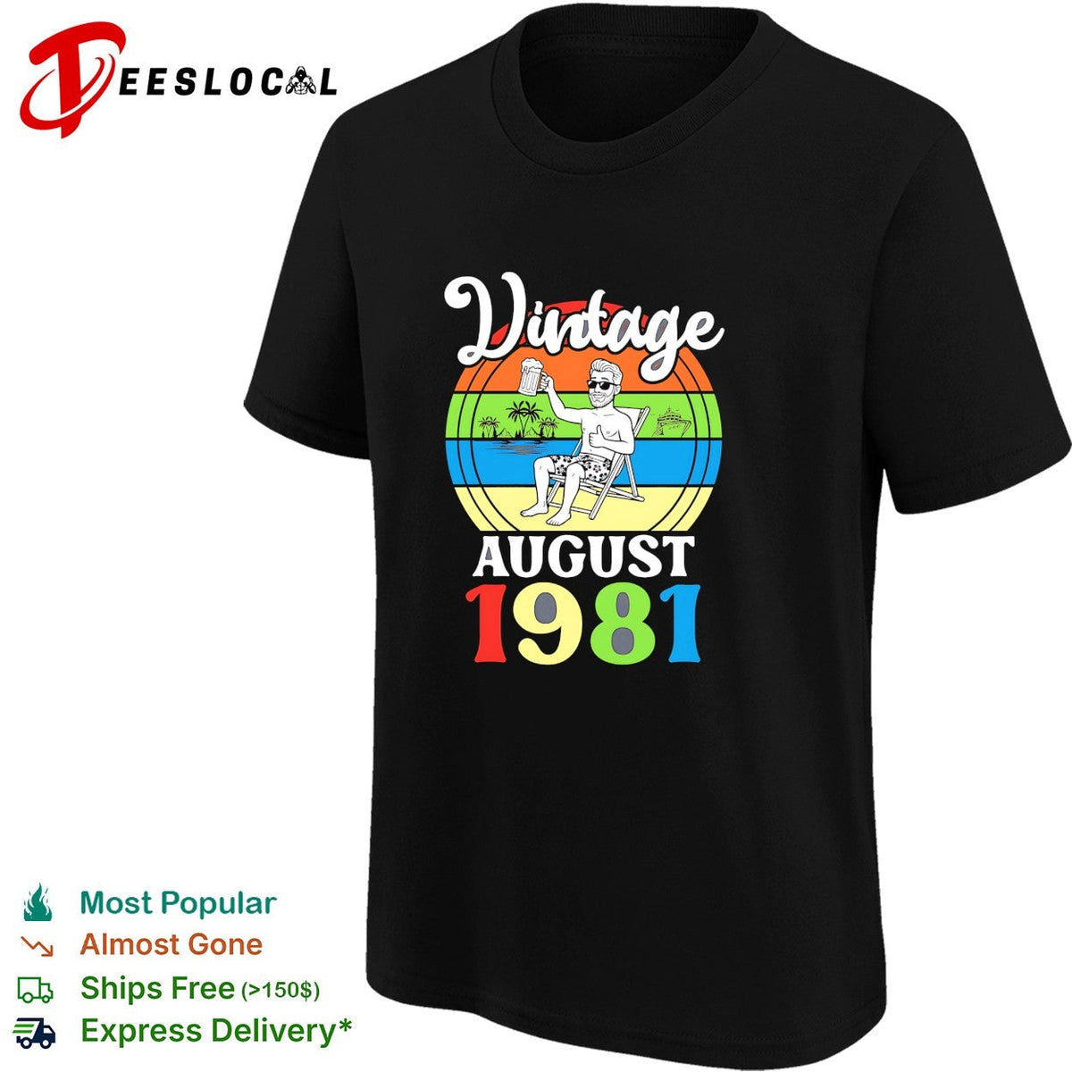 Vintage August 1981 shirt Unisex