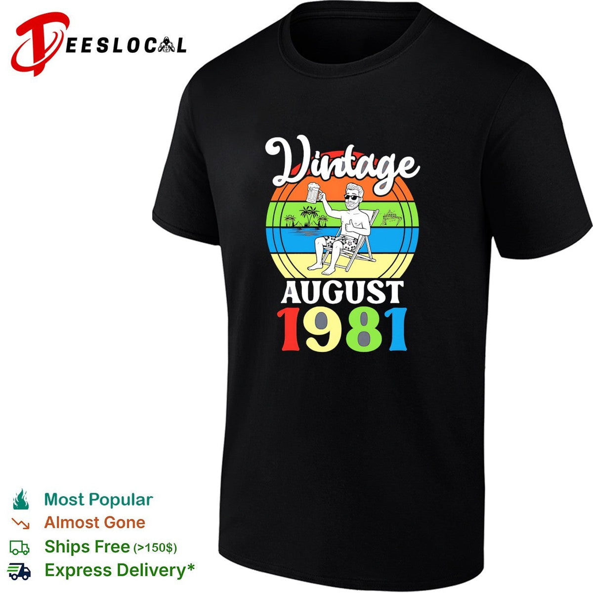 Vintage August 1981 shirt Unisex