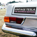 Vintage Tesla Pre-Madness Edition Anti Elon Musk Car Magnet Unisex