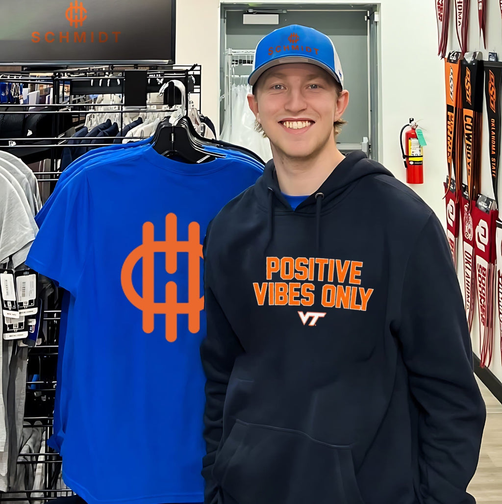 Virginia Tech Hokies Positive Vibes Only logo Shirt Unisex