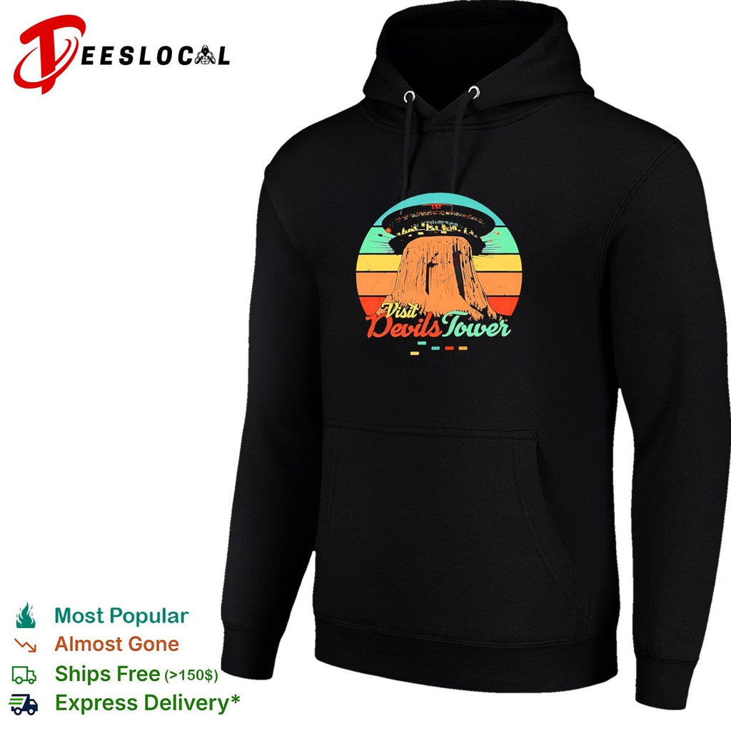 Visit Devils Tower UFO retro shirt Unisex