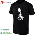 Vito Corleone The Godfather holding cat black white portrait shirt Unisex