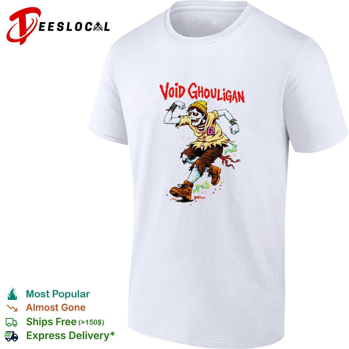 Void Ghouligan cartoon zombie runner punk character shirt Unisex