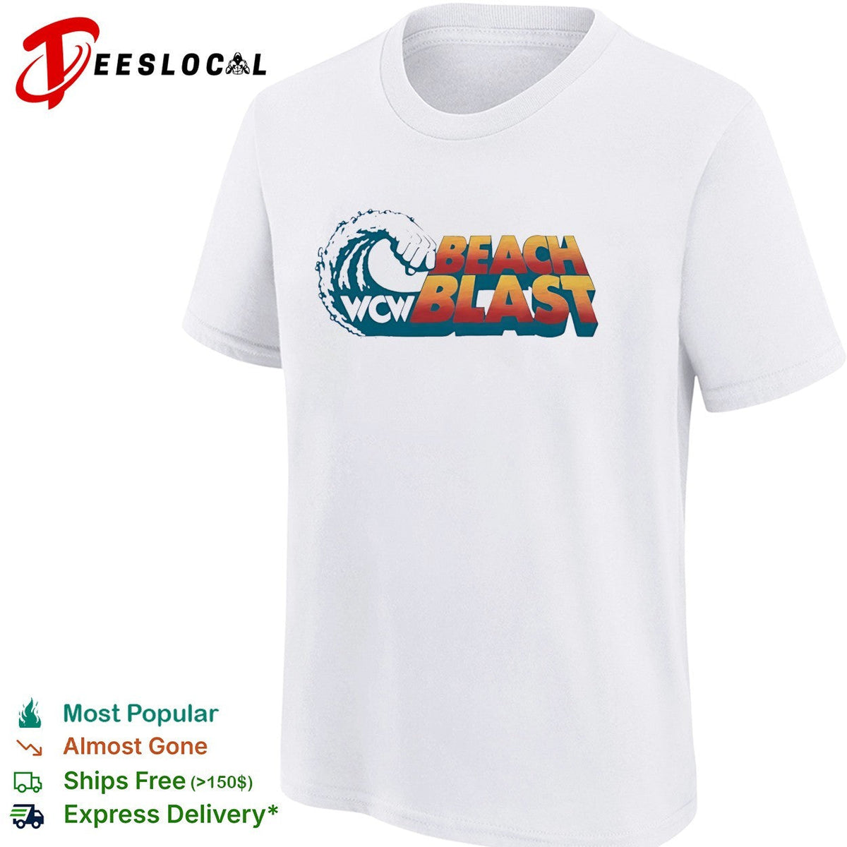 WCW Beach Blast wave logo shirt Unisex