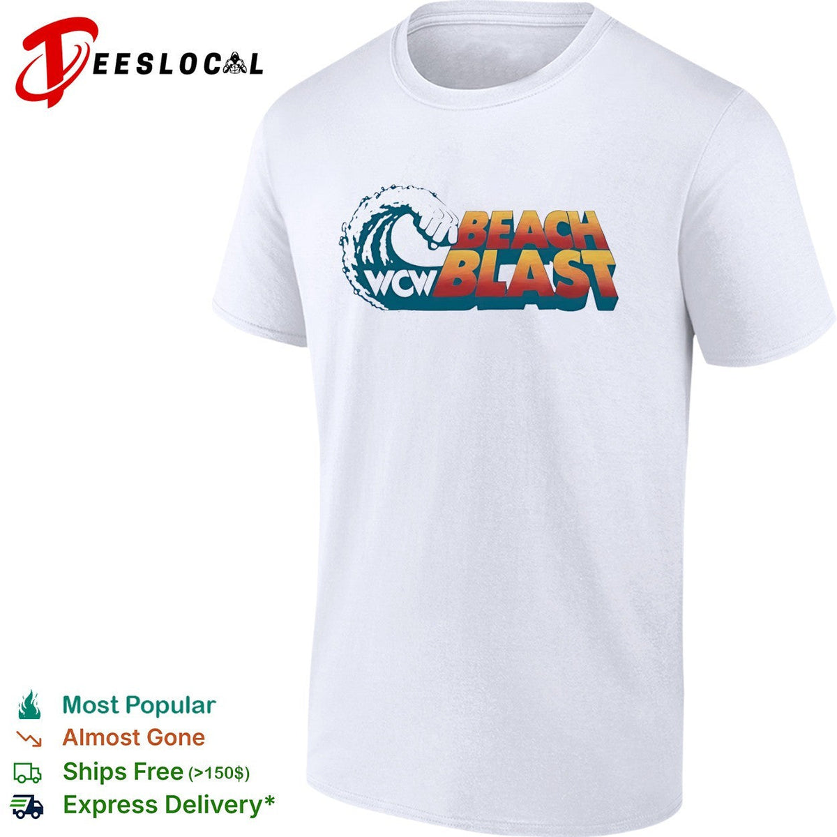 WCW Beach Blast wave logo shirt Unisex