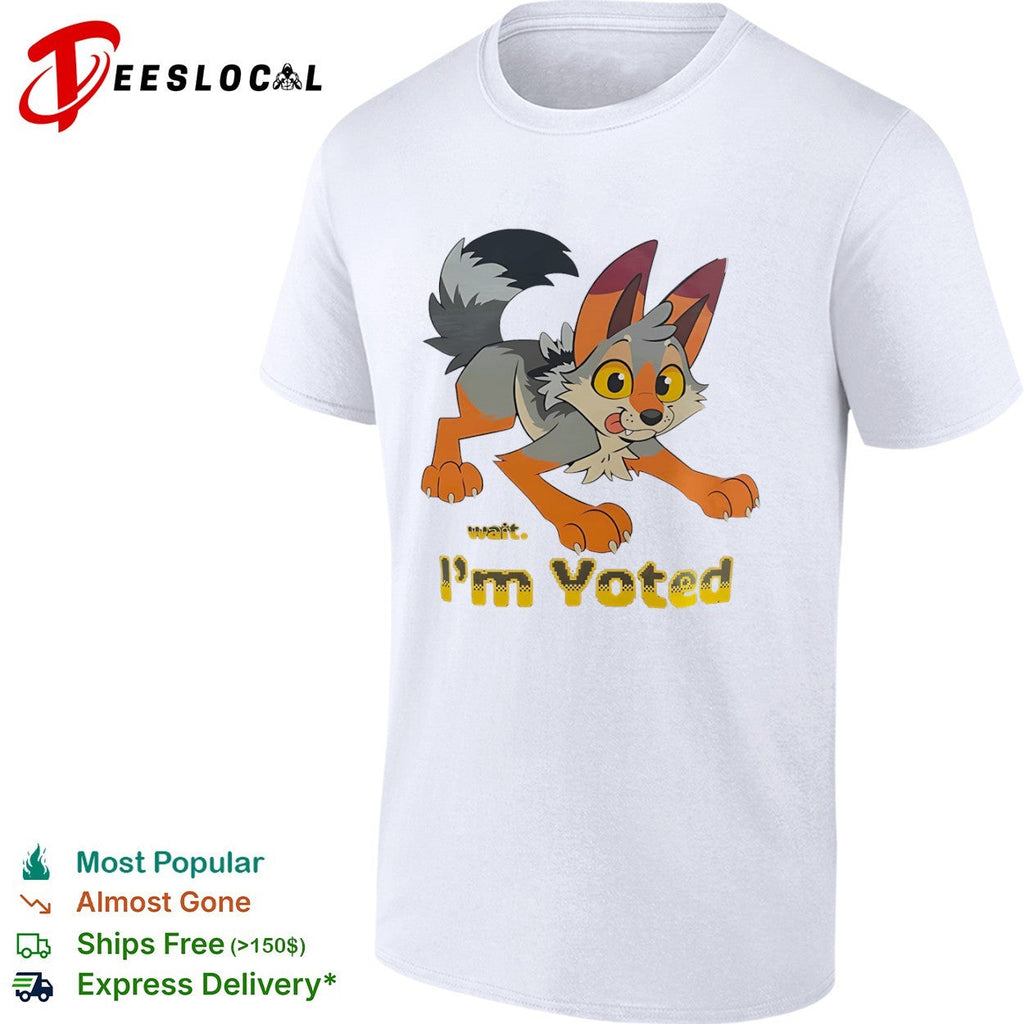 Wait I’m Voted Fox Character Furry shirt Unisex