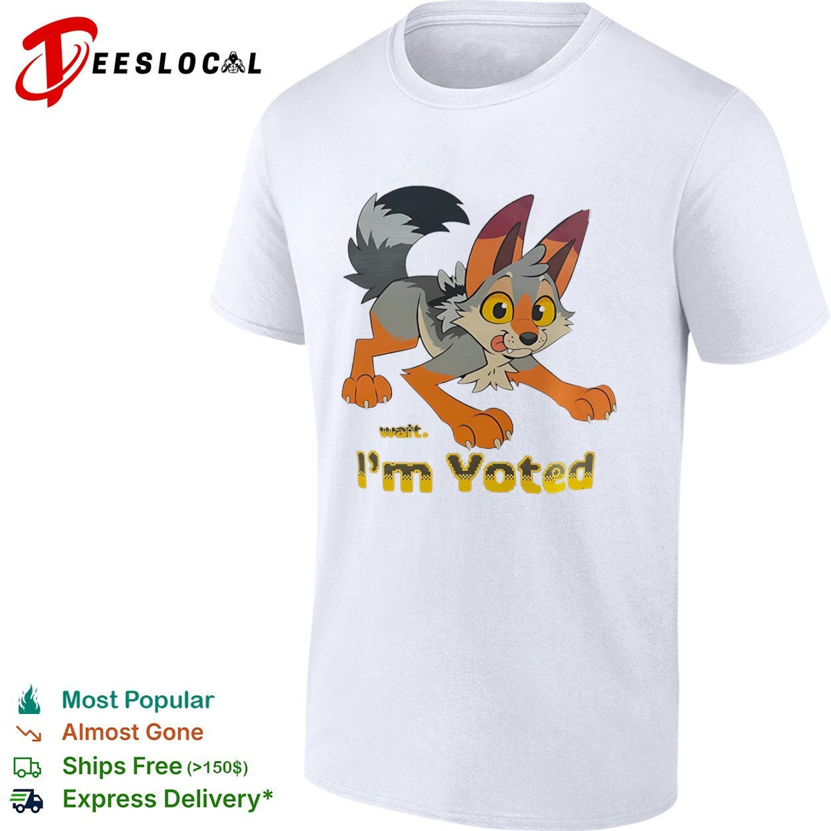 Wait I’m Voted Fox Character Furry shirt Unisex