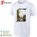 Waiting for your love Romantic Nature Landscape Painting Death Metal Font shirt Unisex