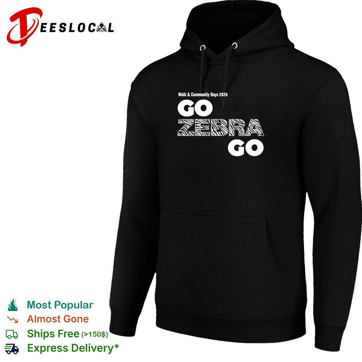 Walk community days 2026 go zebra go animal print shirt Unisex