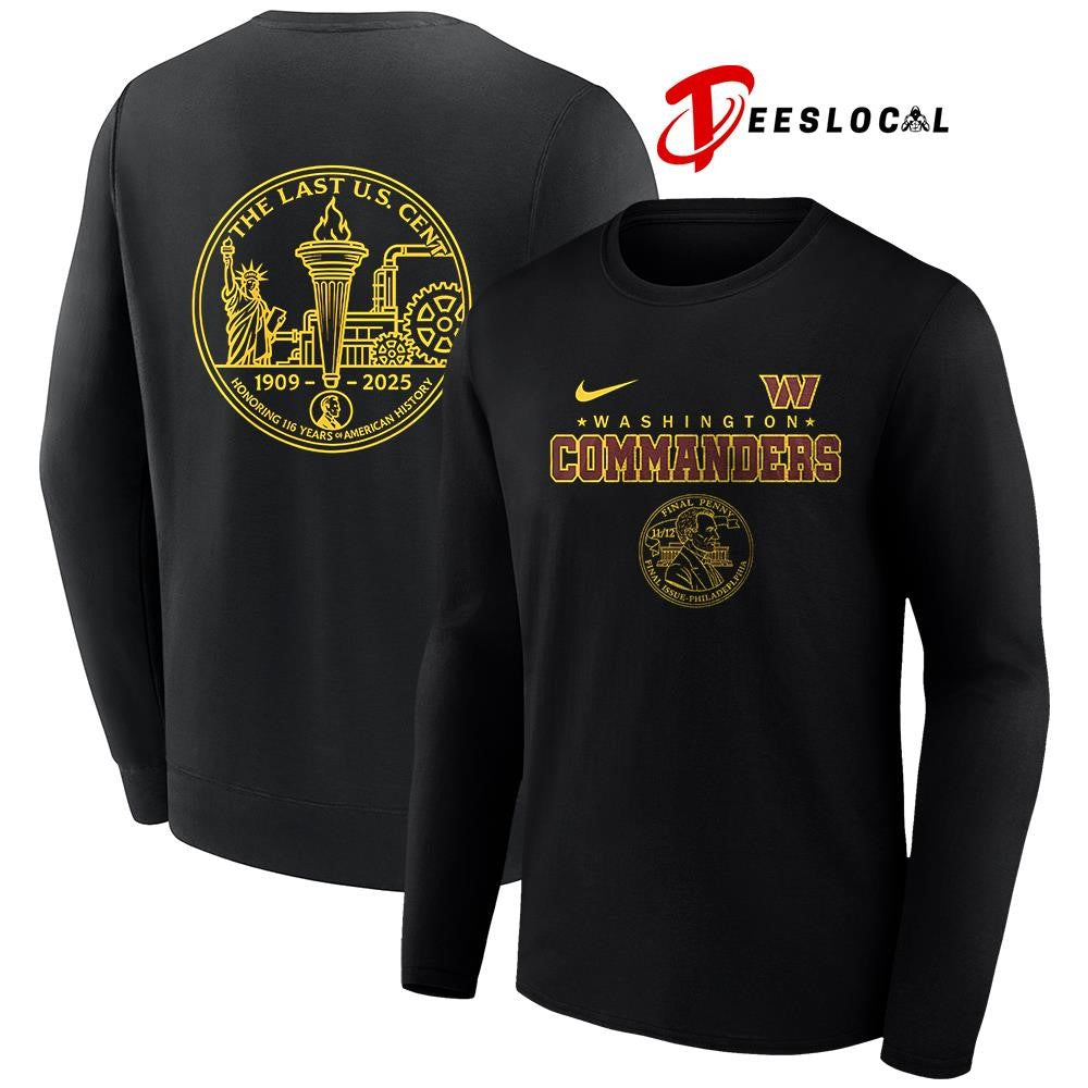 Washington Commanders the last US cent honoring 116 years of America history shirt Unisex