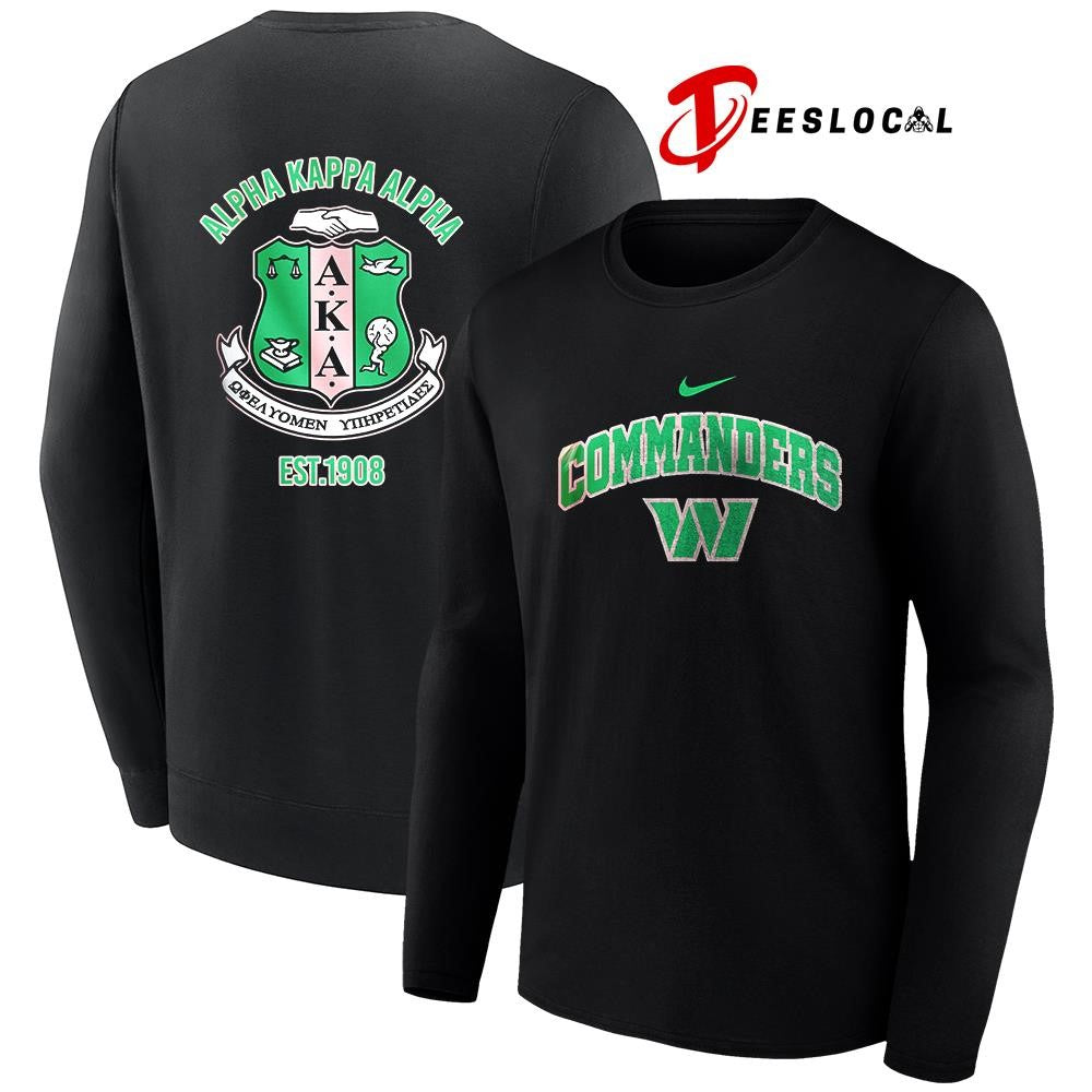 Washington Commanders x Alpha Kappa Alpha logo shirt Unisex