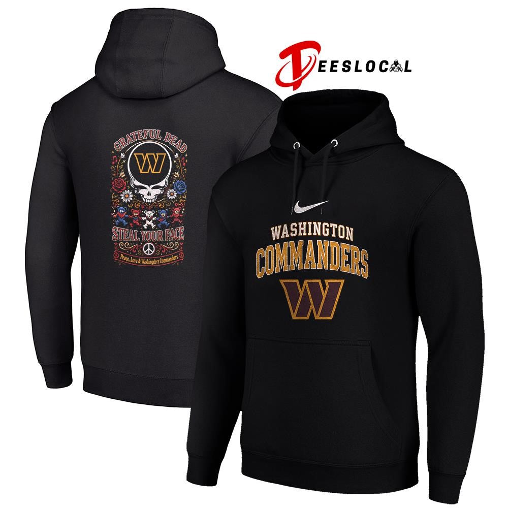 Washington Commanders x Grateful Dead steal your face peace love logo shirt Unisex