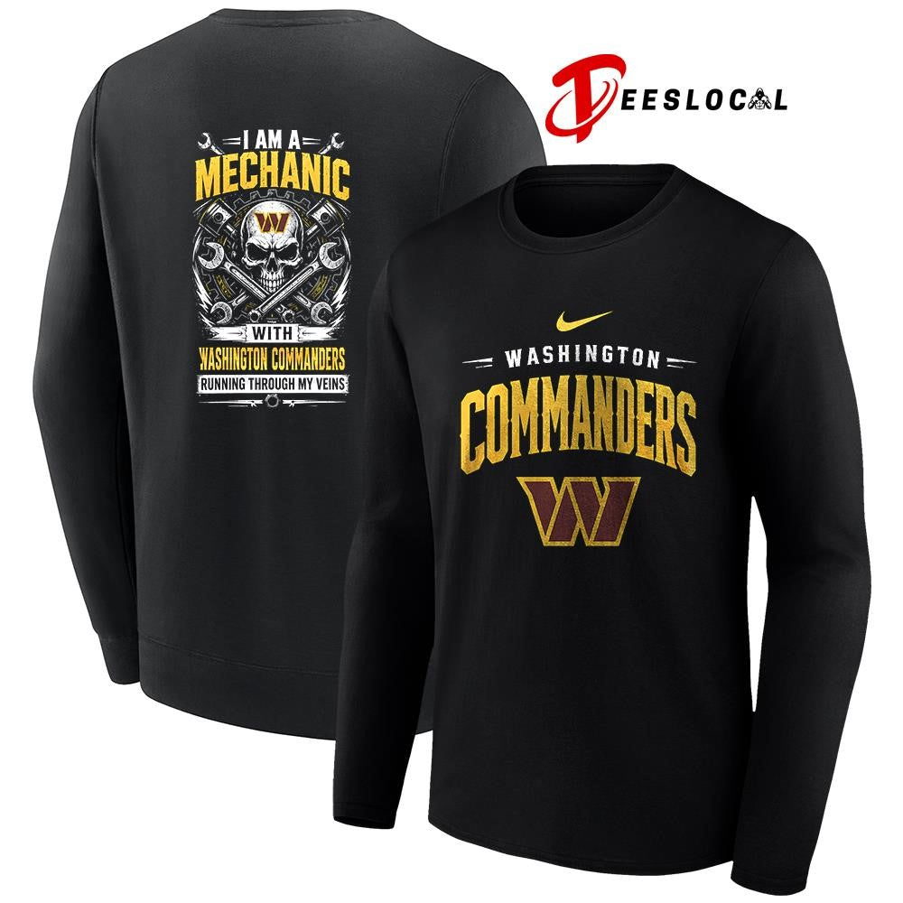 WashingtonCommandersIamamechanicrunningthroughmyveinsskeletonshirt Unisex