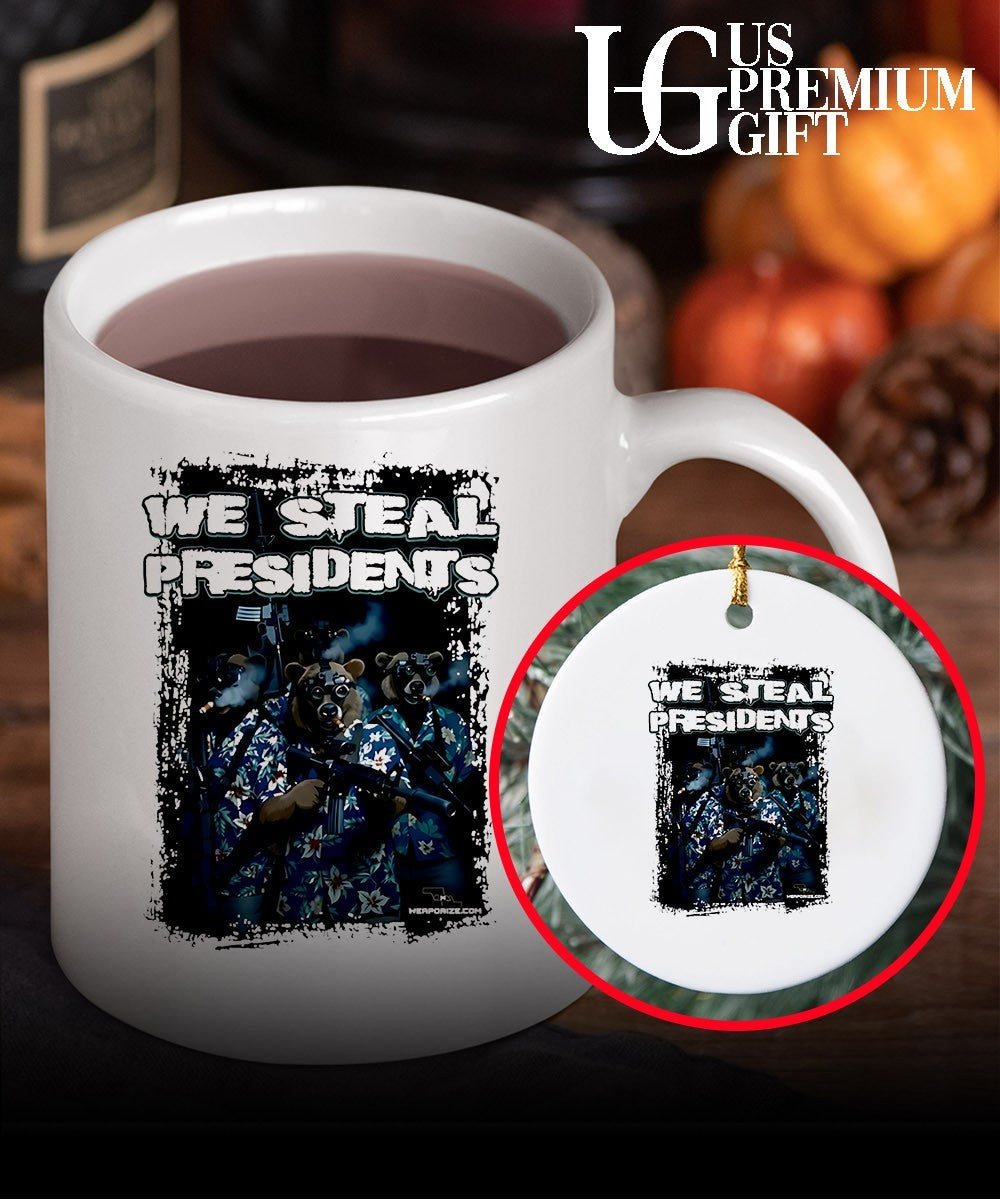 We Steal Presidents tactical bears smoking cigars in hawaiian shirt Unisex