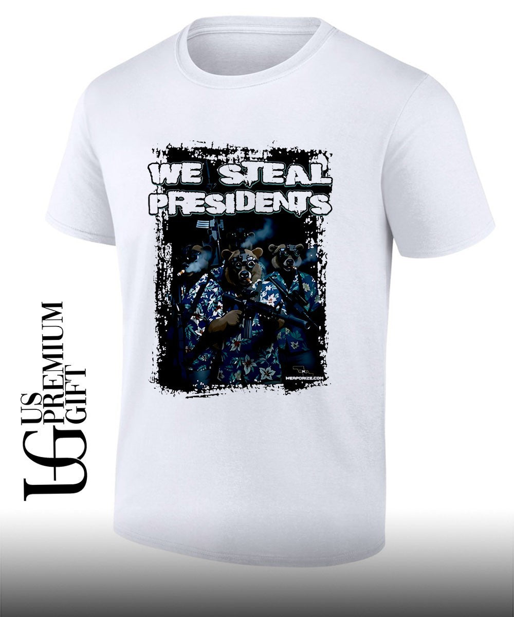 We Steal Presidents tactical bears smoking cigars in hawaiian shirt Unisex