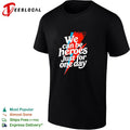 We can be heroes just for one day lightning bolt shirt Unisex