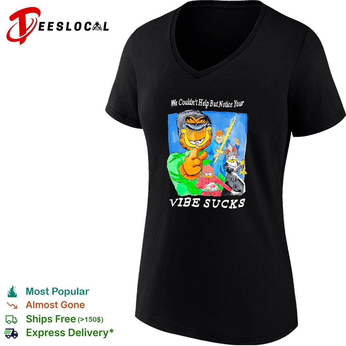 We couldn’t help but notice your vibe sucks orange cat shirt Unisex