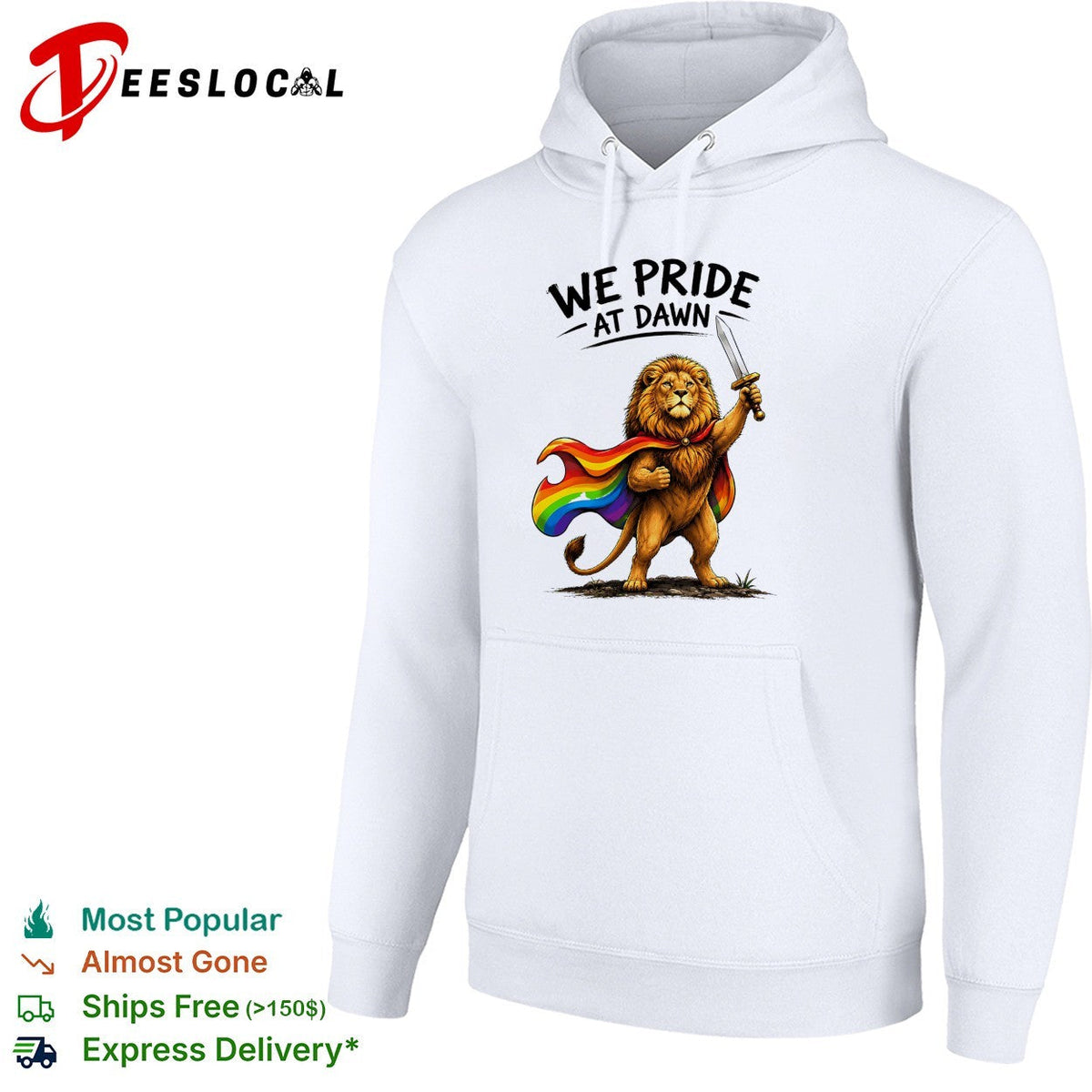 We pride at dawn lion rainbow cape sword LGBTQ pride art shirt Unisex