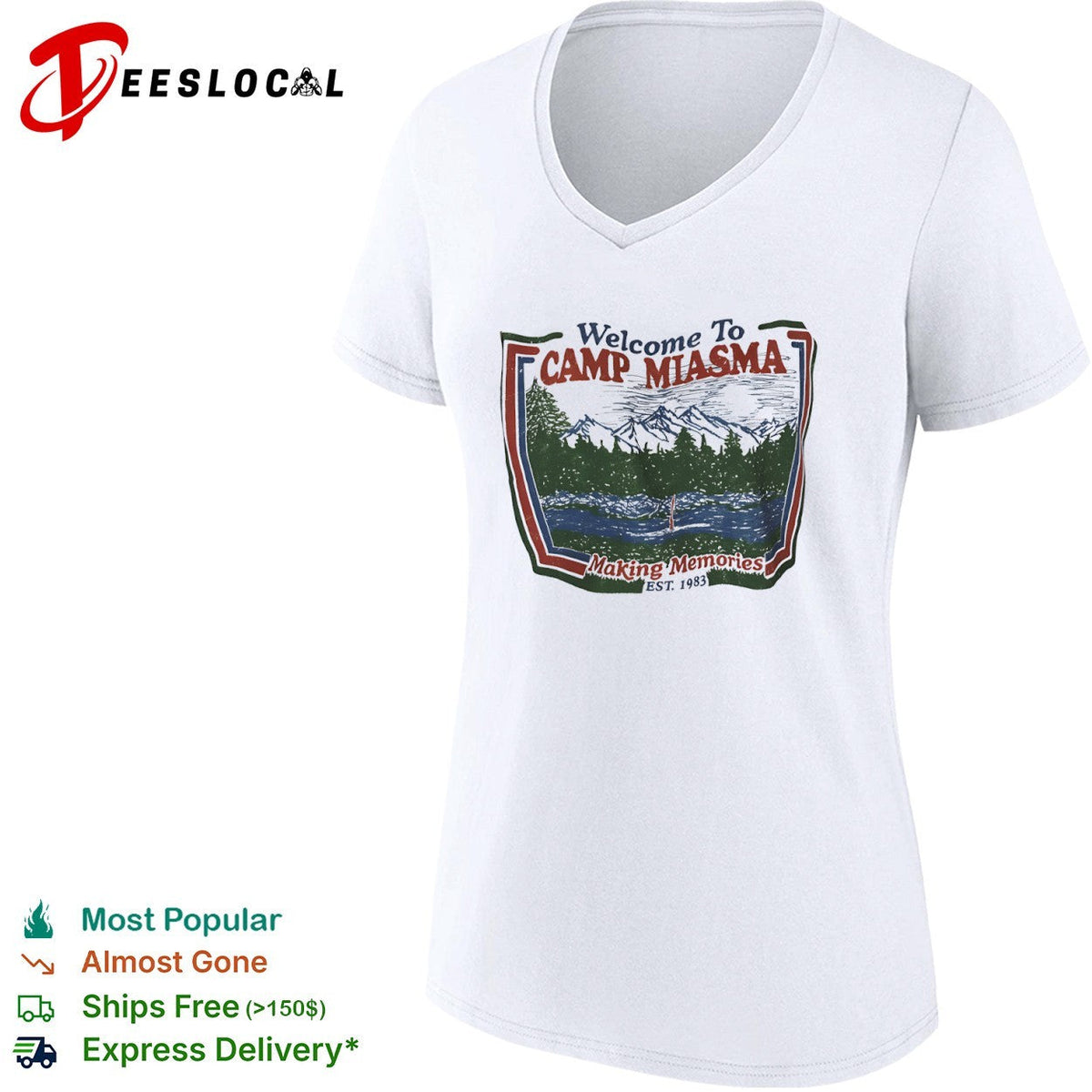 Welcome To Camp Miasma Making Memories Est 1983 Mountain Nature Landscape shirt Unisex