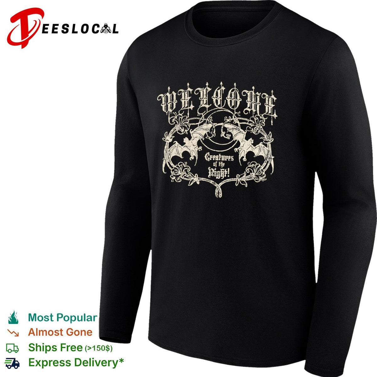 Welcome creatures of the night bats shirt Unisex