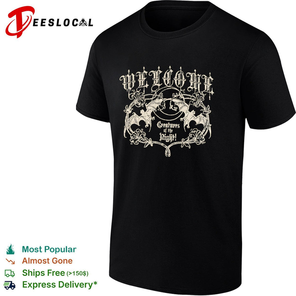 Welcome creatures of the night bats shirt Unisex