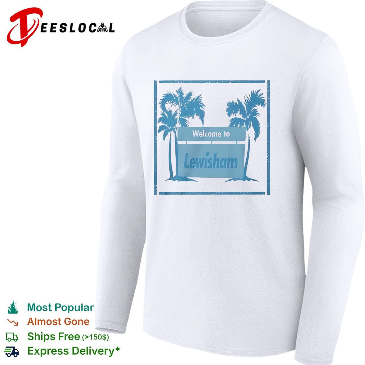 Welcome to Lewisham Tropical Palm Tree Coastal Location Beach City Summer shirt Unisex