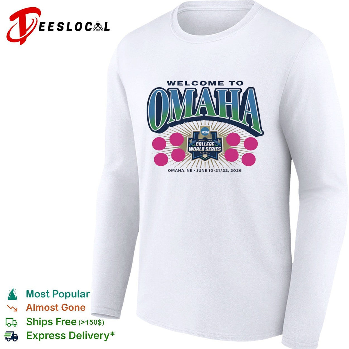 Welcome to Omaha NCAA Official College World Series Fastbal Omaha NE June 2026 shirt Unisex