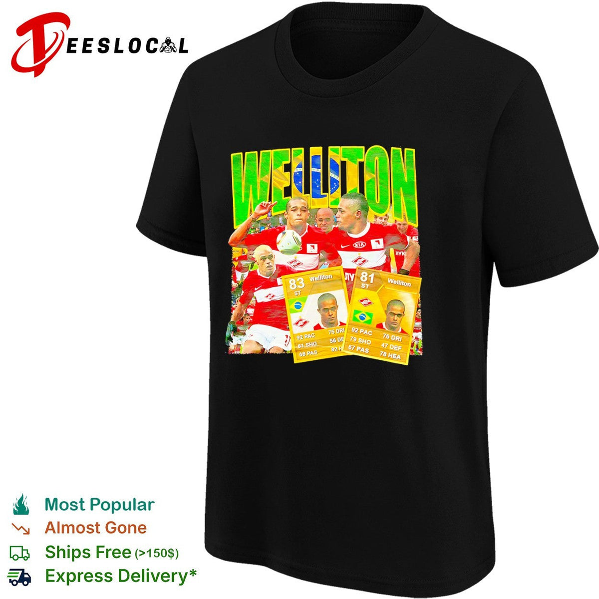 Welliton Spartak Moscow Russian Premier League FIFA Ultimate Team Soccer Shirt Unisex