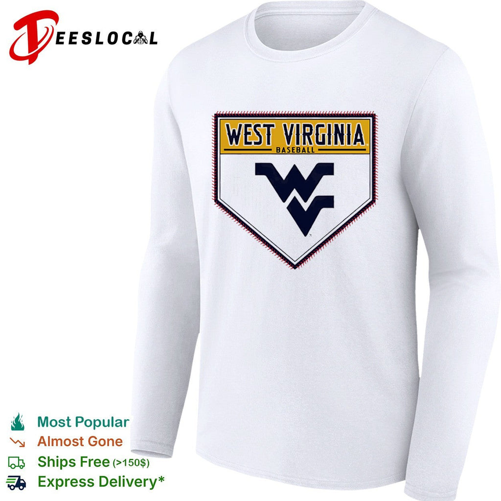 West Virginia Baseball Mountaineers Home Plate Logo shirt Unisex