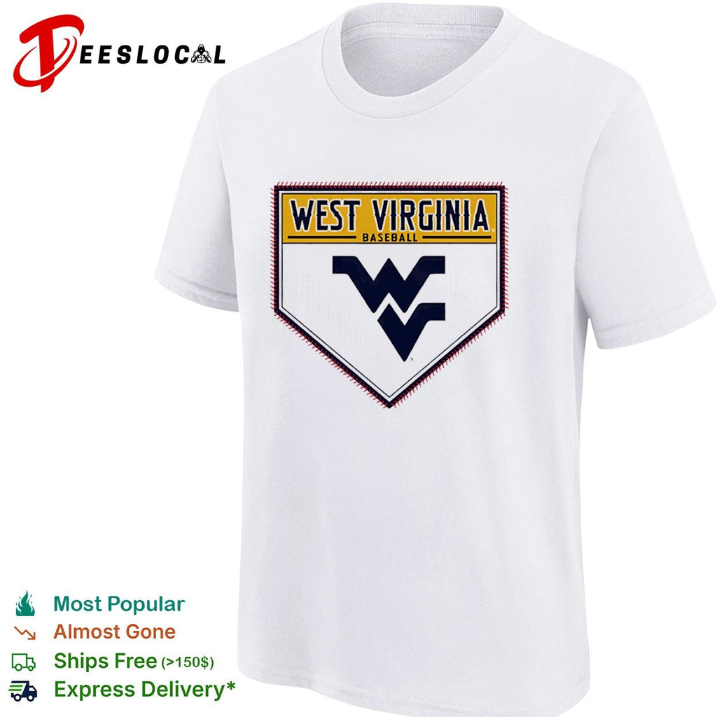 West Virginia Baseball Mountaineers Home Plate Logo shirt Unisex