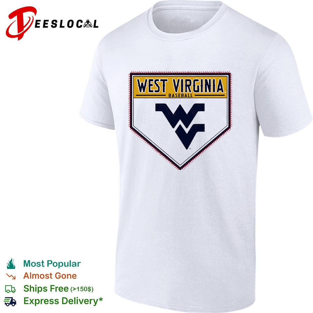 West Virginia Baseball Mountaineers Home Plate Logo shirt Unisex