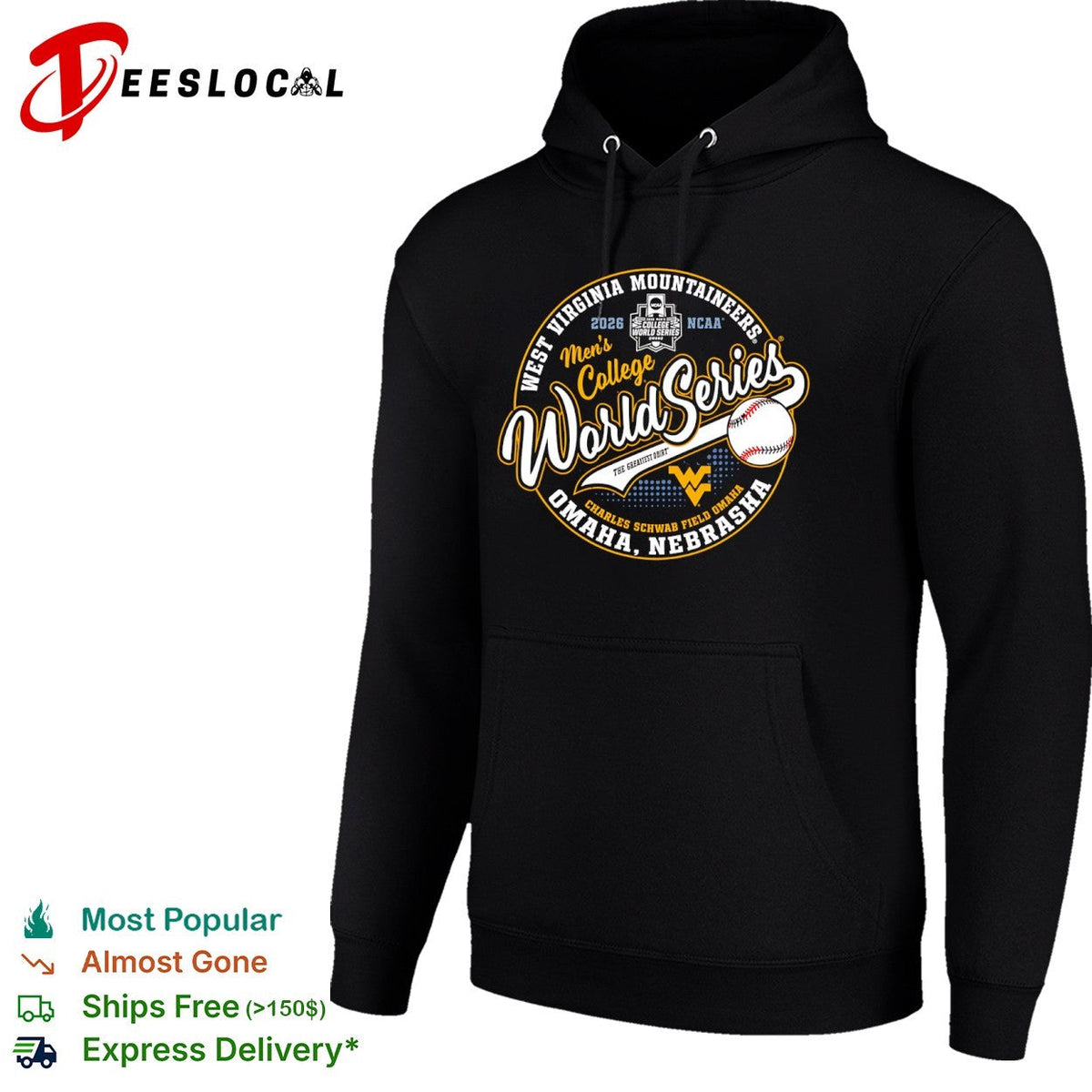 West Virginia Mountaineers 2026 College World Series Omaha Nebraska Logo shirt Unisex