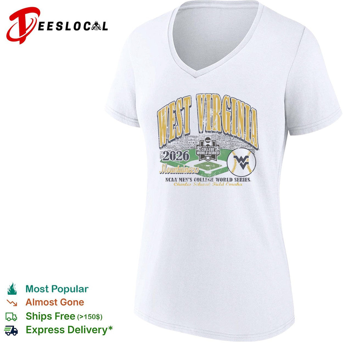 West Virginia Mountaineers 2026 NCAA Mens College World Series shirt Unisex