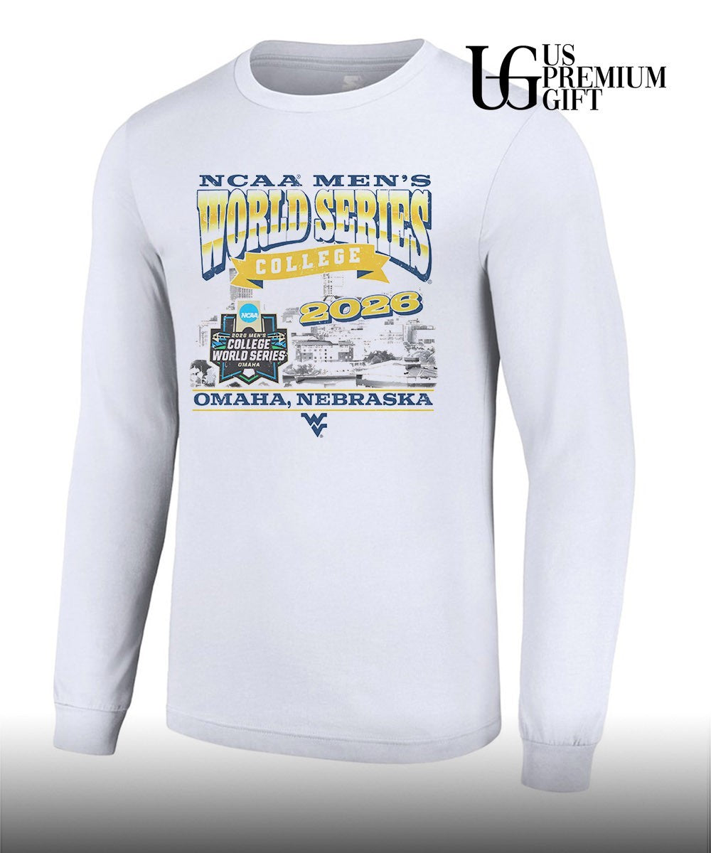 West Virginia Mountaineers 2026 NCAA Men’s baseball world series college skyline Unisex
