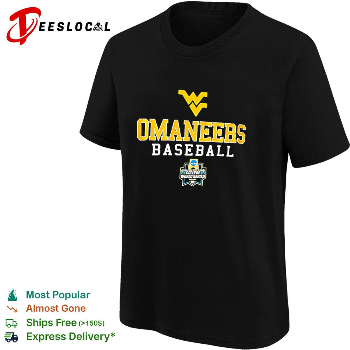 West Virginia Mountaineers Baseball 2024 College World Series Omaha shirt Unisex