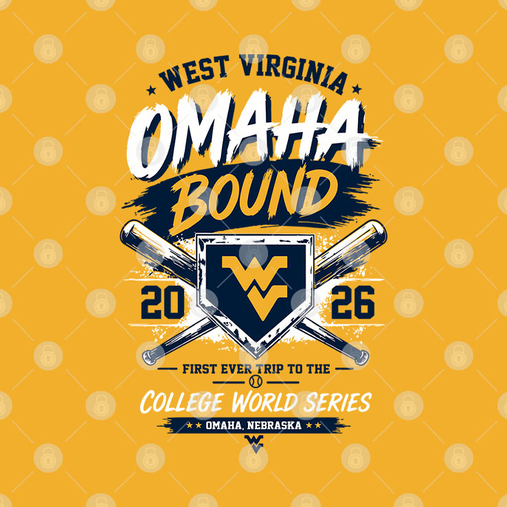 West Virginia Mountaineers Omaha Bound 2026 College World Series WVU Baseball T Shirt Unisex