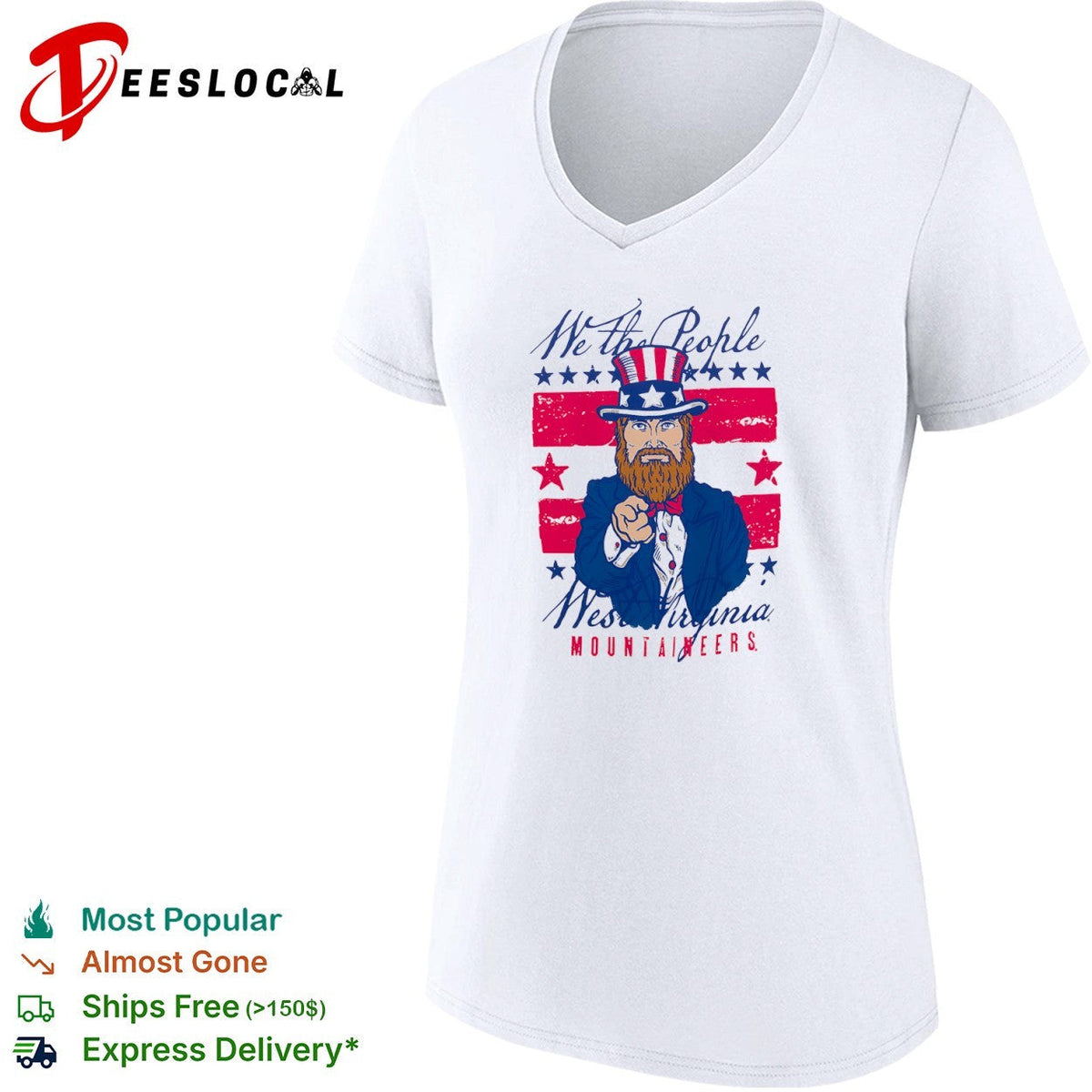 West Virginia Mountaineers we the people Uncle Sam shirt Unisex