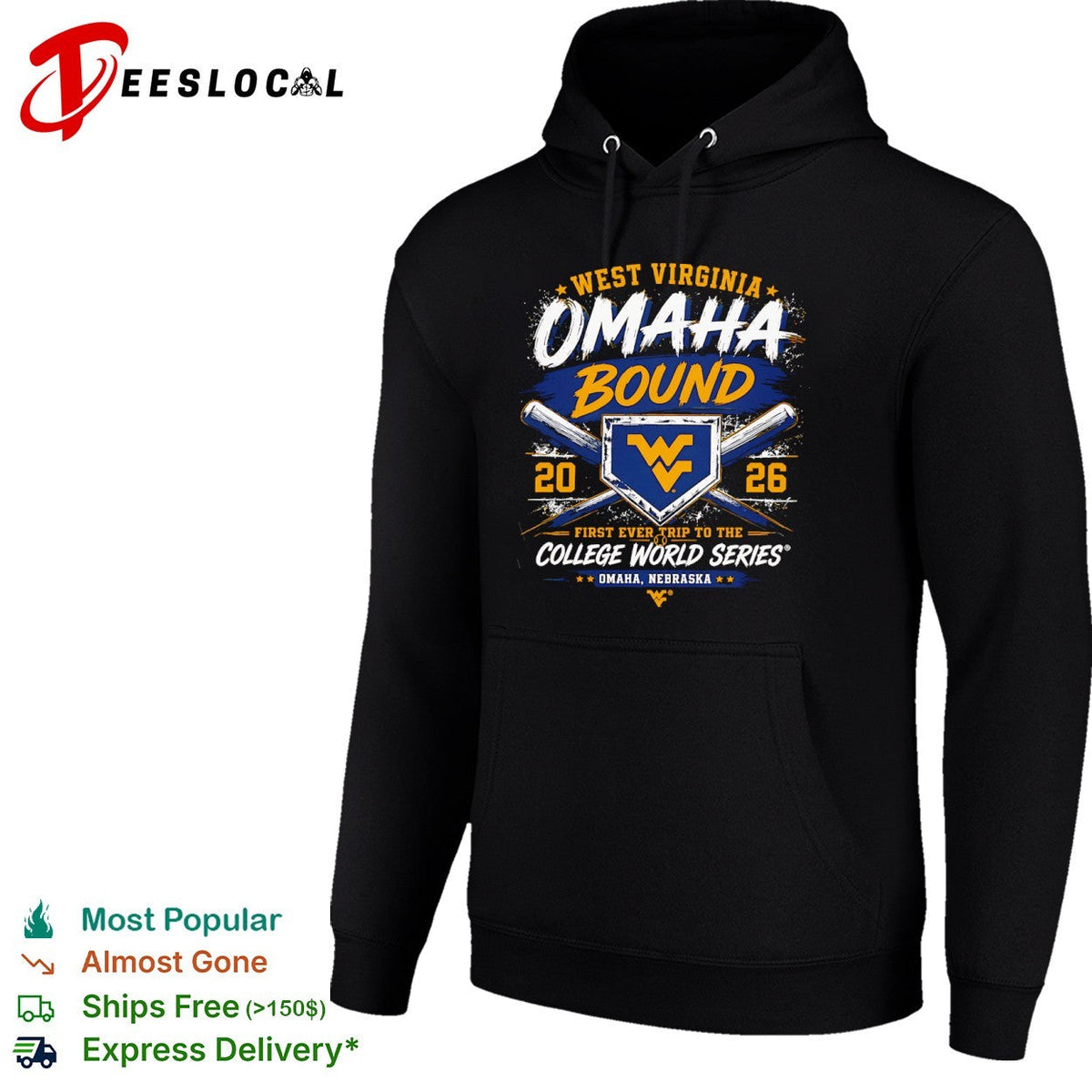 West Virginia Omaha Bound 20 26 First Ever Trip to the College World Series shirt Unisex