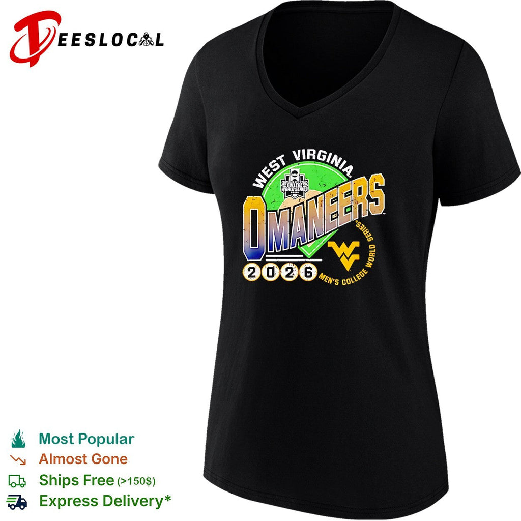 West Virginia Omaneers 2026 Men’s College World Series baseball distressed logo art shirt Unisex