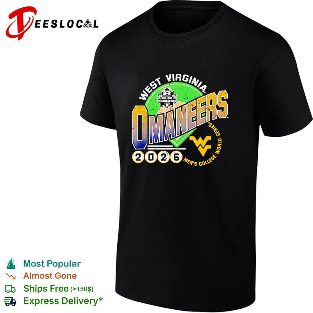 West Virginia Omaneers 2026 Men’s College World Series baseball distressed logo art shirt Unisex