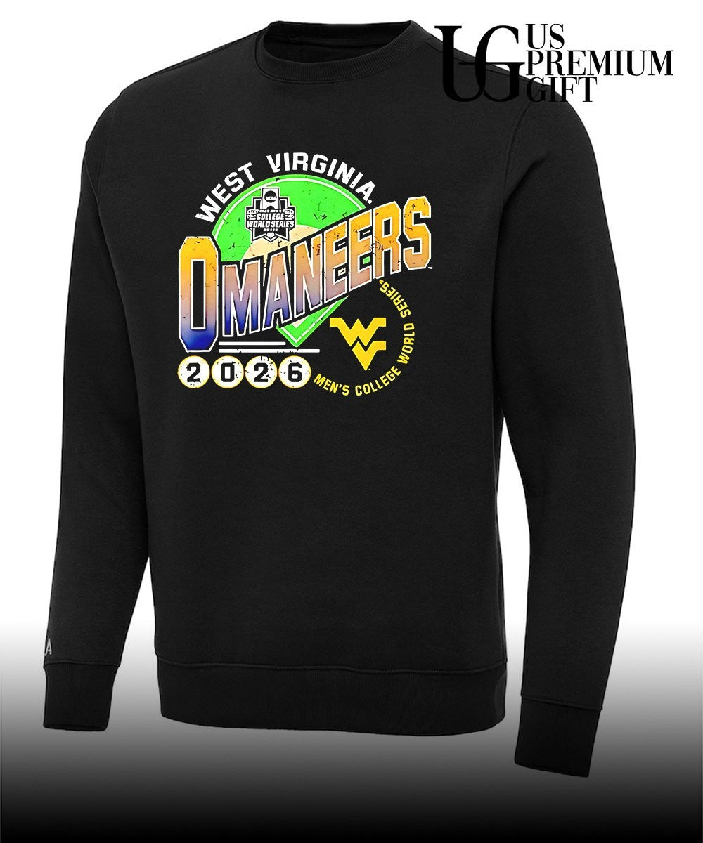 West Virginia Omaneers 2026 Men’s College World Series baseball distressed logo shirt Unisex