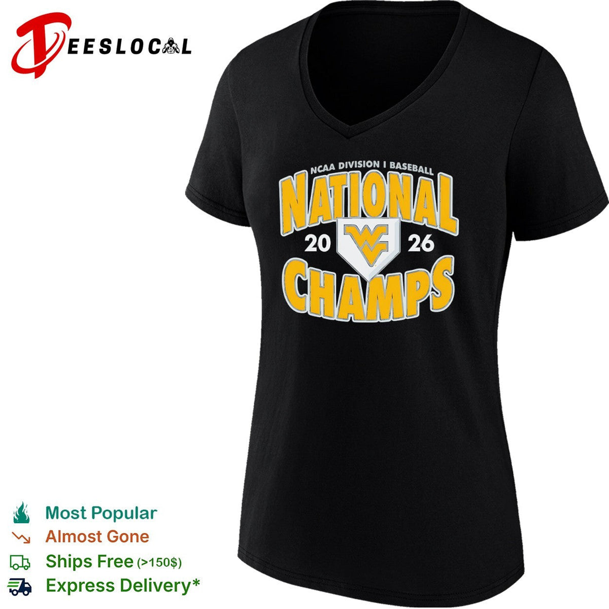 West Virginia University Mountaineers 2026 NCAA Division I Baseball National Champs shirt Unisex