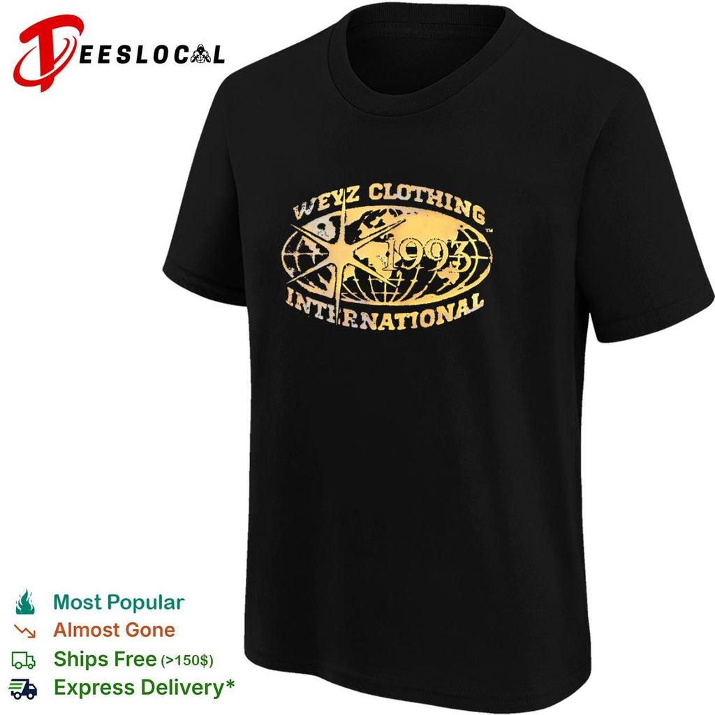 Weyz Clothing International 1993 star globe graphic shirt Unisex