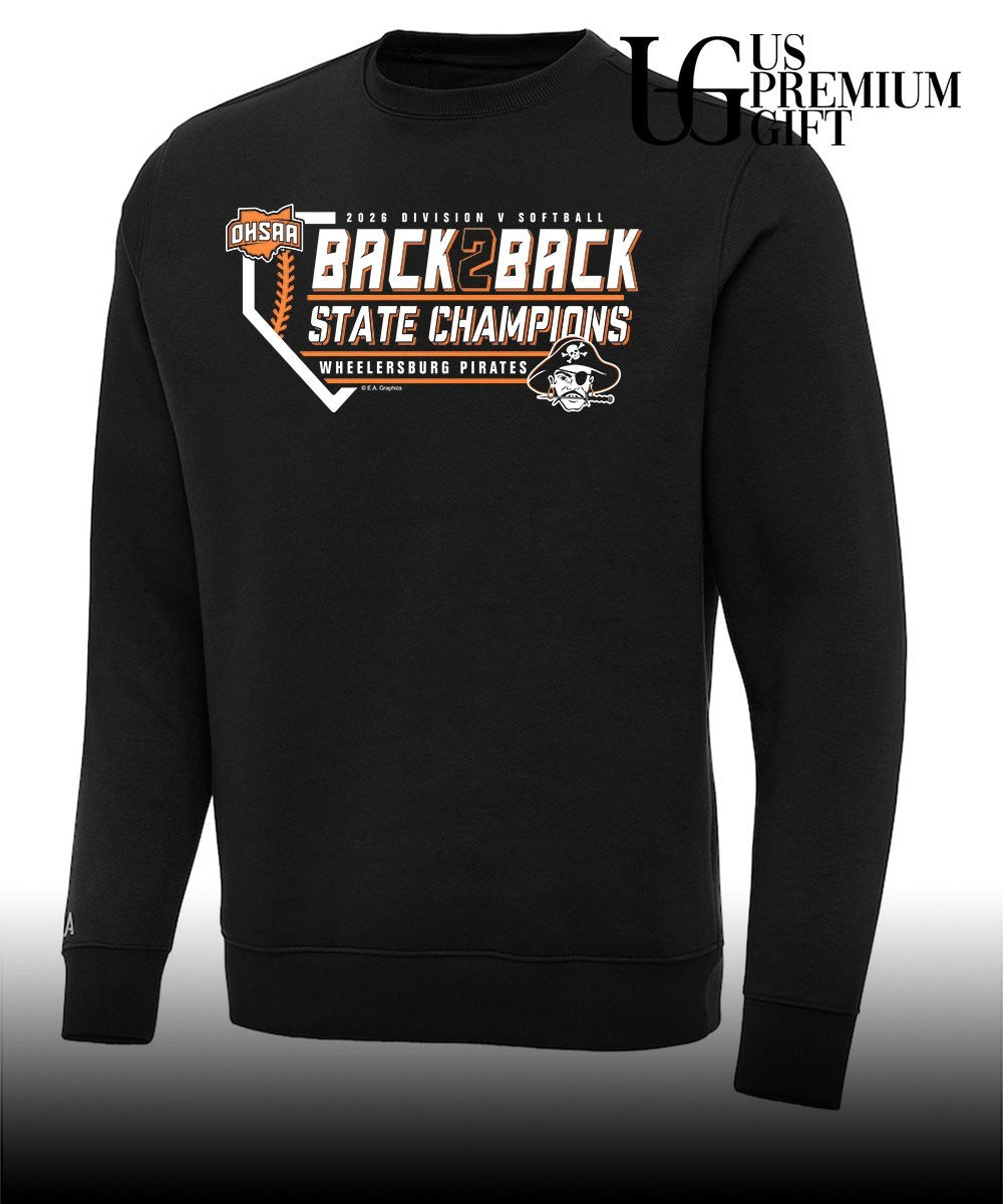 Wheelersburg Pirates 2026 OHSAA Division V Softball Back2Back State Champions shirt Unisex