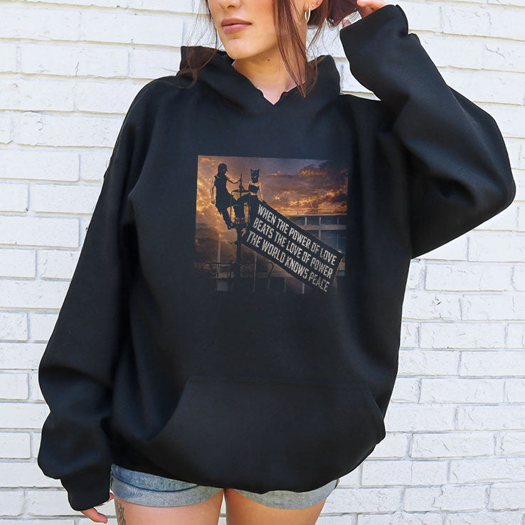 When The Power Of Love Beats The Love Of Power Empire State Building Shirt Unisex