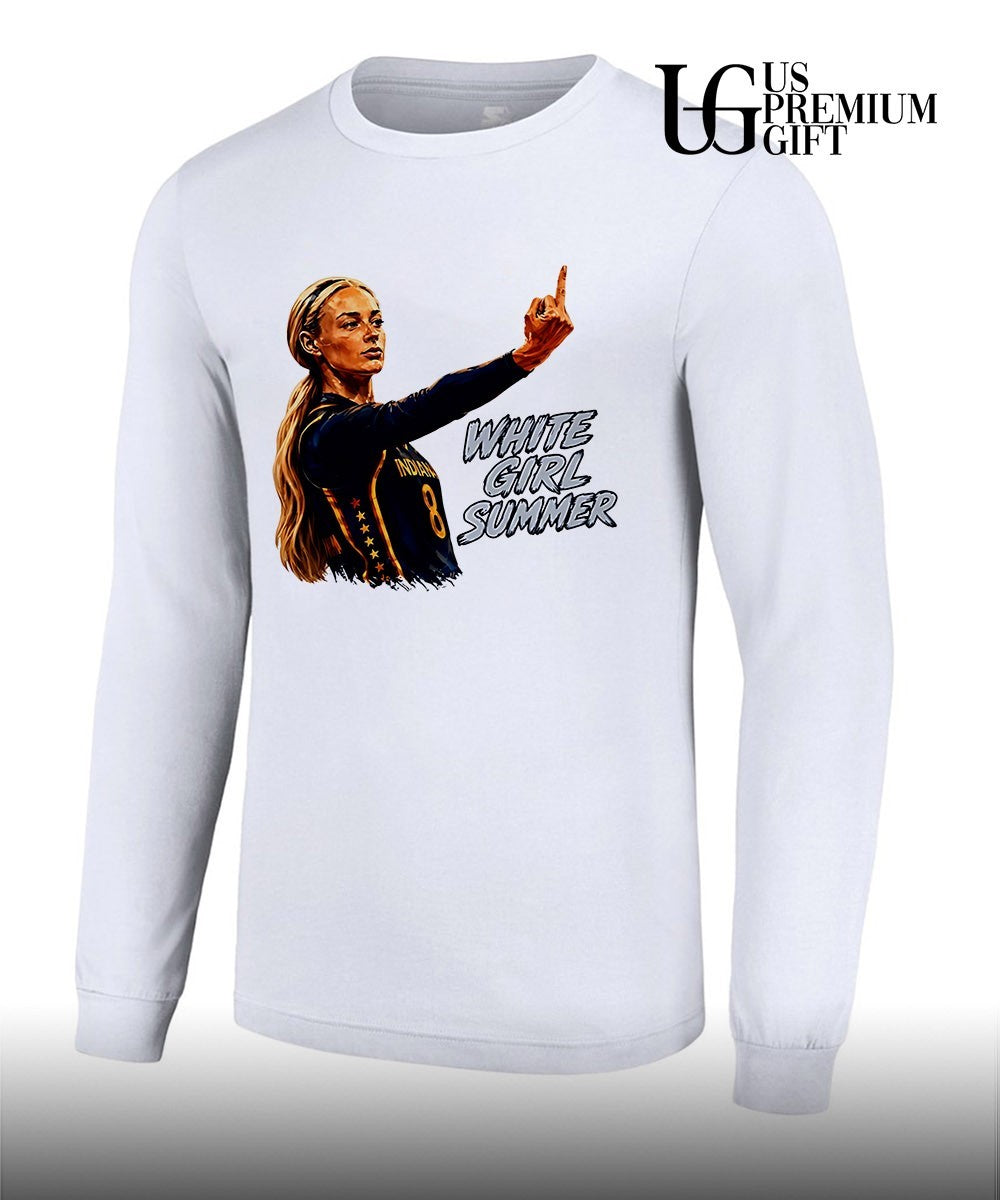 White Girl Summer Sophie Cunningham middle finger Indiana Fever WNBA shirt Unisex